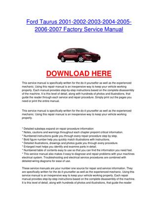 97 Ford F150 Service Manual Download